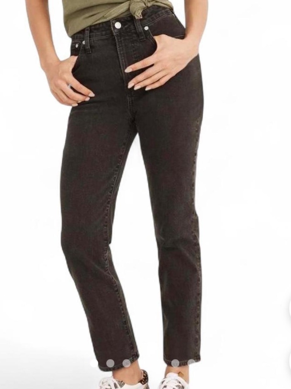 Madewell The Curvy Perfect Vintage High-Rise Jeans Lunar Wash Black 26